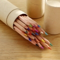 24 pensil berwarna dengan tiub kertas