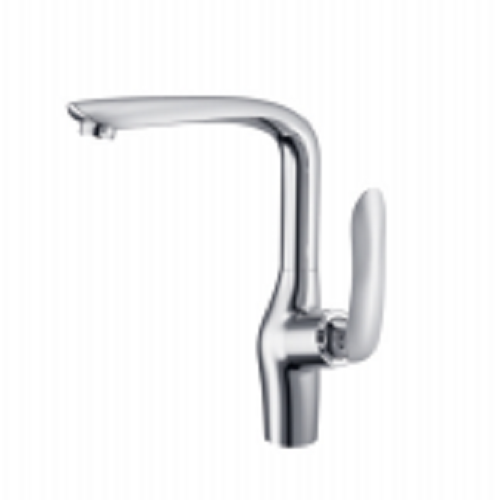 High quality brass deck-mounted kitchen mixer