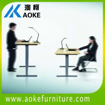 manually desk with hand crank