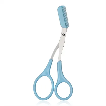 Zhixin Hot Sale Stainless Steel Eyebrow Trimming Scissors and Comb Set