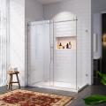 SALLY Frameless Sliding Shower Door Side Panel Enclosure