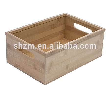 Wholesale Bamboo Storage serving Boxes With Handle 12*22*32cm