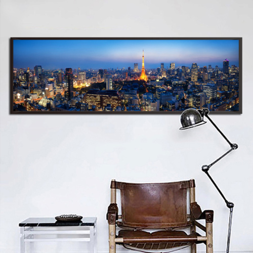 Large Size City Downtown Canvas Print Painting