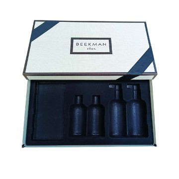 Boîte de papier de soins de la peau rétro avec plateau de flocage
