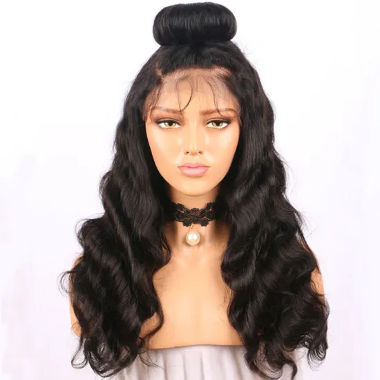 Brazilian Virgin Hair Full Lace Wigs Body Wave Human Hair Wigs with Baby Hair 130% Density For Black Women Natural Color