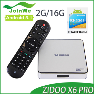 2017 Zidoo X6 Pro RK3368 Android 5.1 Octa Core google play store free download best android tv box