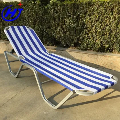 Portable Aluminum Beach Chair - Removable Sleeping Sun Lounger