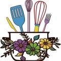 Ornamento per sala da pranzo cucina moderna linea arte