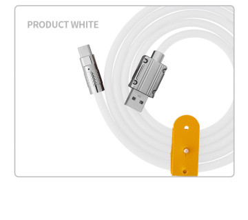 Super Fast Charging Zinc Alloy Liquid Silicone Micro USB Type-C Cable for Mobile Phones