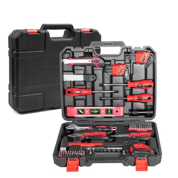 Fabrik Großhandel komplette Werkzeugkasten Set: Schraubenschlüssel, Hämmer, Ratschen und 102pcs Zubehör