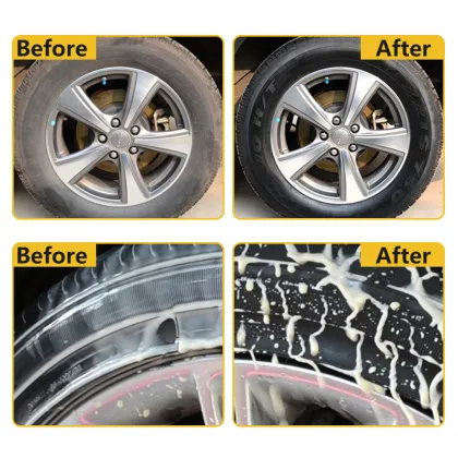 Wholesale Car Silicone Tire Shine Spray - Gloss Polish Foam Tire Shine