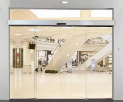 Dorma sliding automatic glass doors