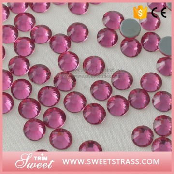 wholesale high quality strass hotfix Rose color SS6 SS10 SS12 SS16