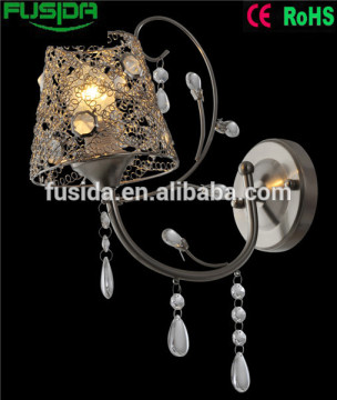 Indoor Simple Modern With Iron Lampshape Crystal Wall Lamp 9302/1W