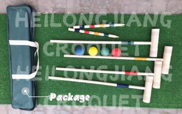 WOODEN GARDEN GAME-CROQUET