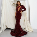 Women&#39;s One Shoulder Cutout Formal Sequin Prom Dress