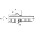 SAE Male 90 CONE HYDRAULIC ADMINET