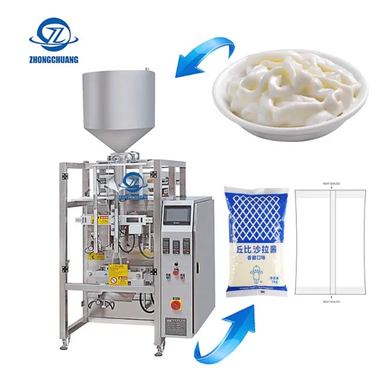 Automatic Vertical FFS Pouch Packaging Machine for Liquid Salad Mayonnaise Paste Ghee