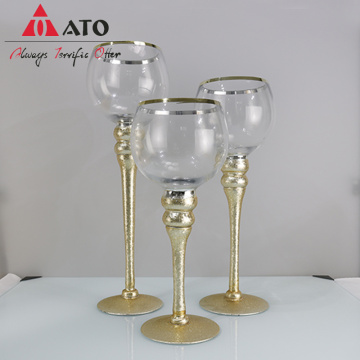 ATO Home Decoration Tea light set of glass candle holder wedding table centerpieces decor