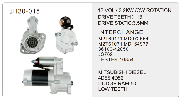 Mitsubishi truck starter-JH20-015-X