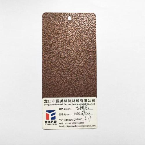 Bronze Powder Coating bronze hammer tone Glossy Epoxy Polyester Powder Paint Factory