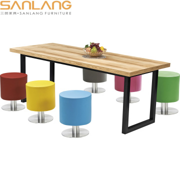 Modern Bar Furniture: Wooden Dining Tables and Chairs for Coffee Shops and Public Areas
