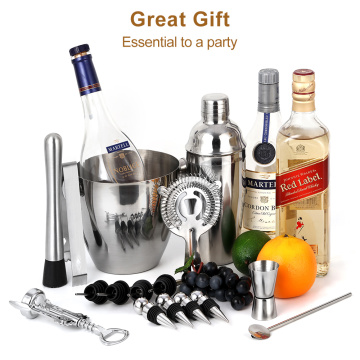 16 Pieces Cocktail Set with Bartender Kit