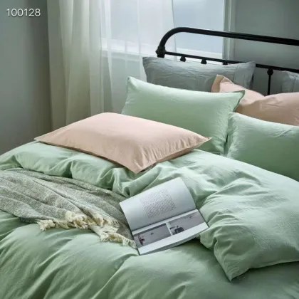 Stone Washed Luxury Sustainable French Flax Linen Cotton Sheet Bedding