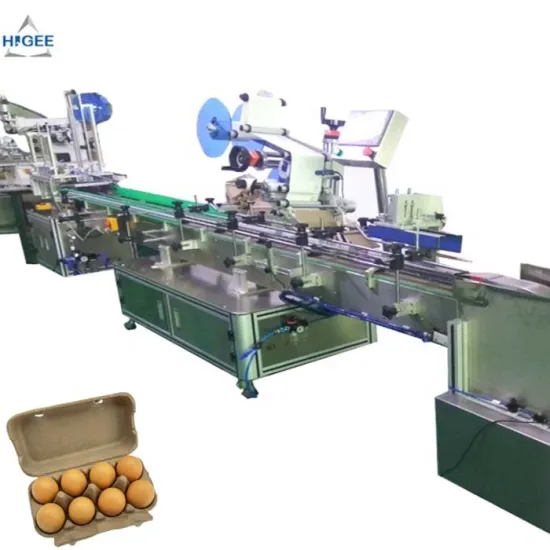 Automatic Egg Trays Labeling Machine - 15pcs and 10pcs Carton Label Applicator