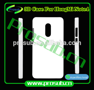 3d sublimation blank smartphone case cover skin for Prosub-redmi note 4