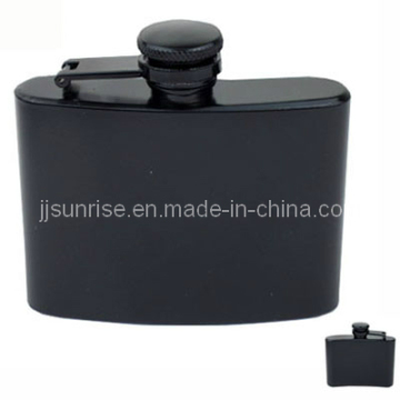 Metal Wine Flask (JJ-FK92-4ozLacq(black))