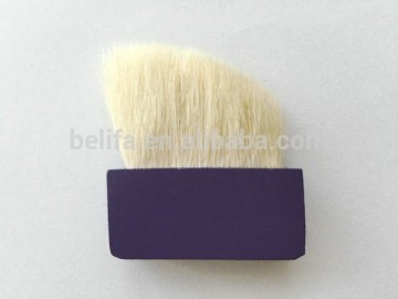 Belifa human hair brush white goat hair purple wood handle makeup brush