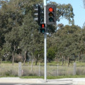 빨간색 신호등/ 빨간색 교통 신호/ LED 신호등