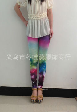 lady winter tribal print leggings