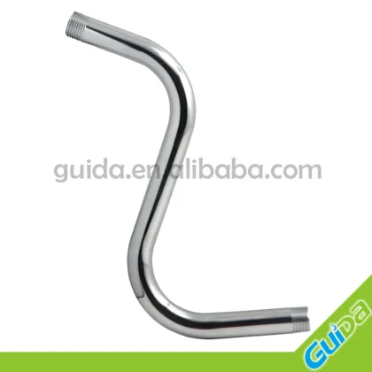 Brass Polished Chrome Solid Brass S-Shaped Shower Arm