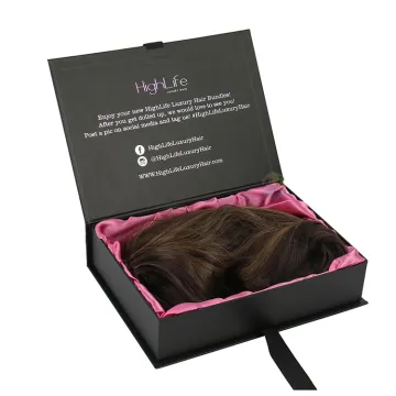 Premium Custom Book Shape Box for Hair Extension