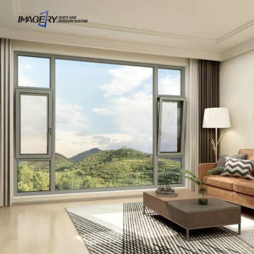 High-Quality Aluminum Tilt Turn Double Glazed Safety Soundproof Window