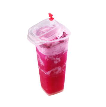 Wholesale Custom Logo Clear Plastic Square Bubble Tea Cups - 16oz/20oz PP Material