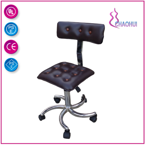 Swivel hydraulic small chair with backrest