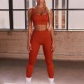 Crop Top Leggings Knit Tracksuit