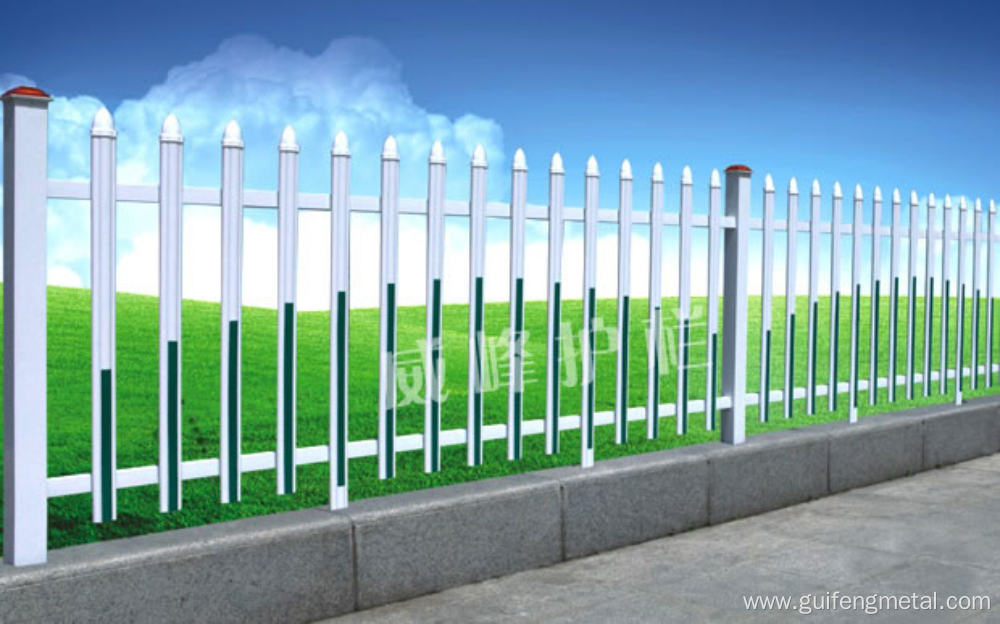 Community green belt facility PVC fence guardrail