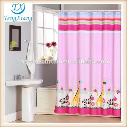 Anime shower curtain fabric kid shower curtain