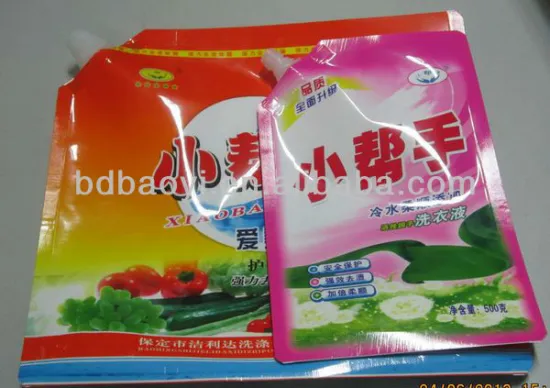 Liquid Detergent Packaing Bag, Stand Up Spout Pouch