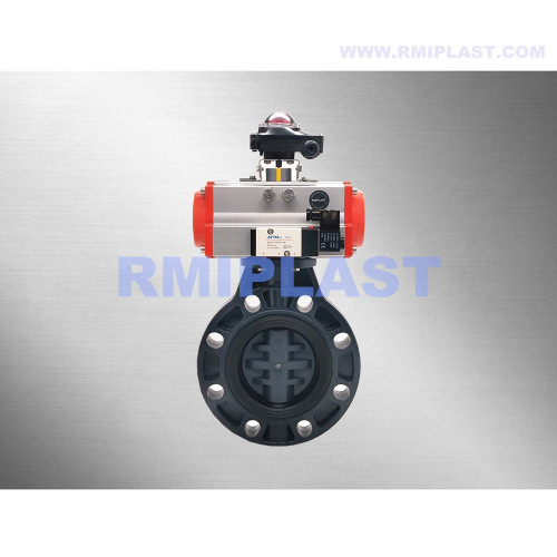 PVC Butterfly Valve Thuốc khí nén hành động đôi