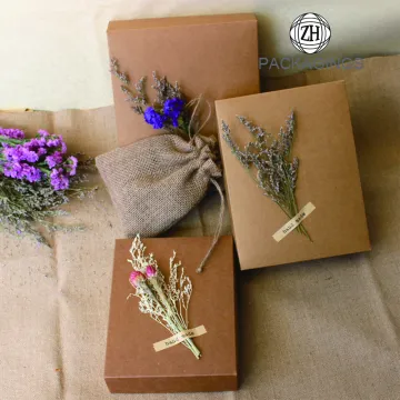 Kraft Paper Birthday Gift Box with Lid