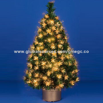 Golden Artificial Christmas Tree with metal or plastic base