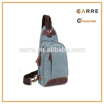 2017 new design China leisure travel cotton canvas chest bag