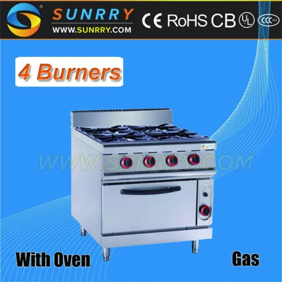 Gas cooking range with oven include 4 burner gas cooker hob (SUNRRY SY-GB700B)