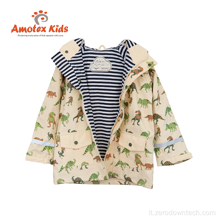 Cappotto antipioggia per bambini impermeabile al 100%