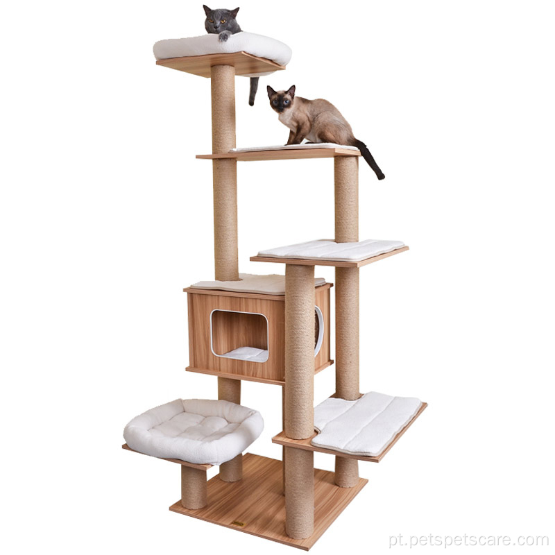 Cat Tree House Tower com brinquedos Cat Climbing